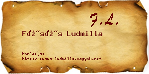 Füsüs Ludmilla névjegykártya